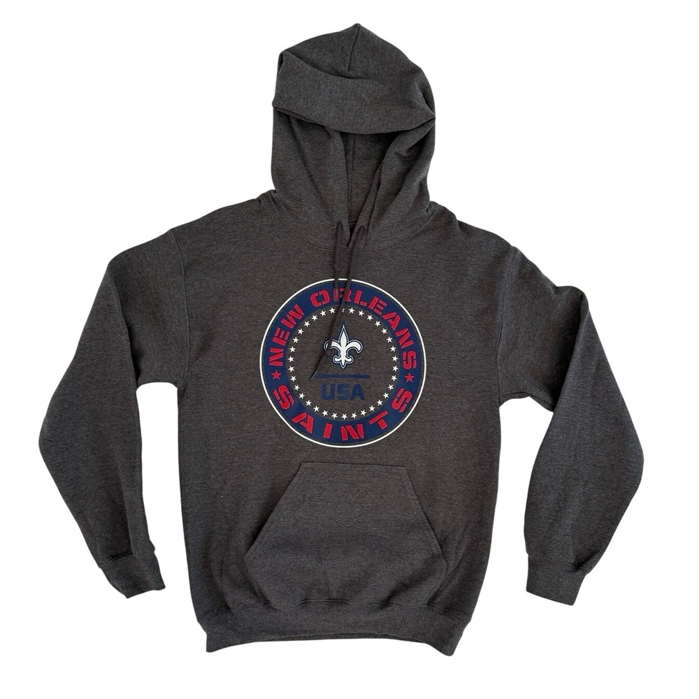 New Orleans Saints NFL Gray Pullover Hoodie Small